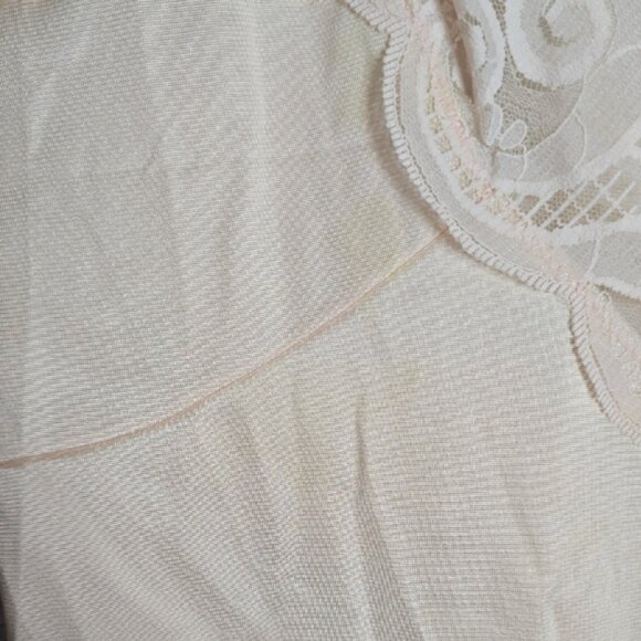 Vintage Montgomery Ward Blush Pink Lace Slip Dress Size 34 - Picture 3 of 9